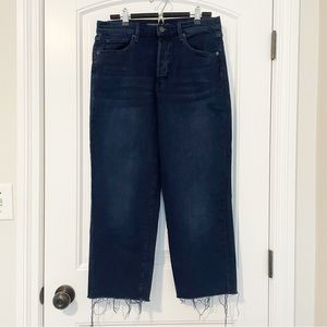 Veronica Beard Blake Classic Straight High Rise Jeans in Dark River Wash Size 30
